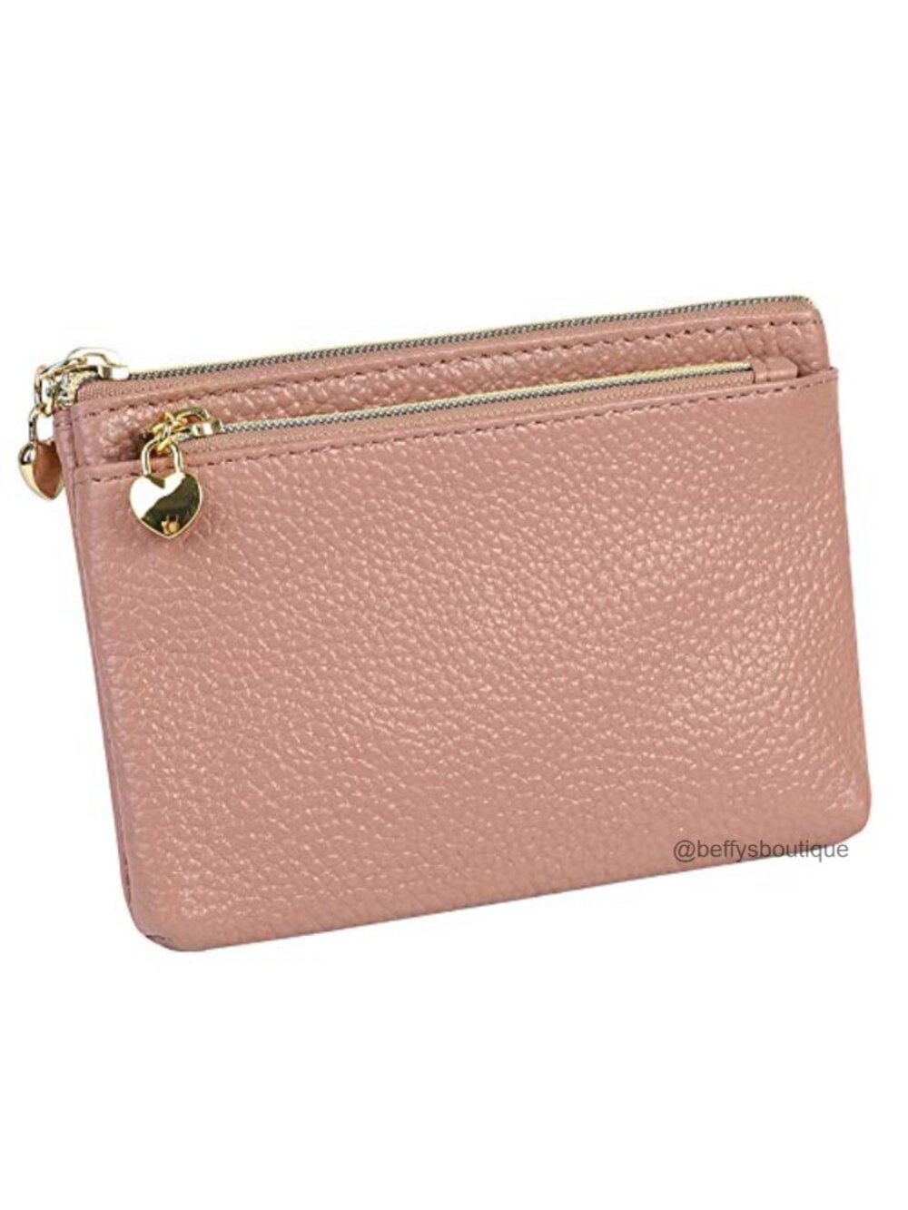 Genuine Leather Coin Purse Zipper Pouch Change Wallet